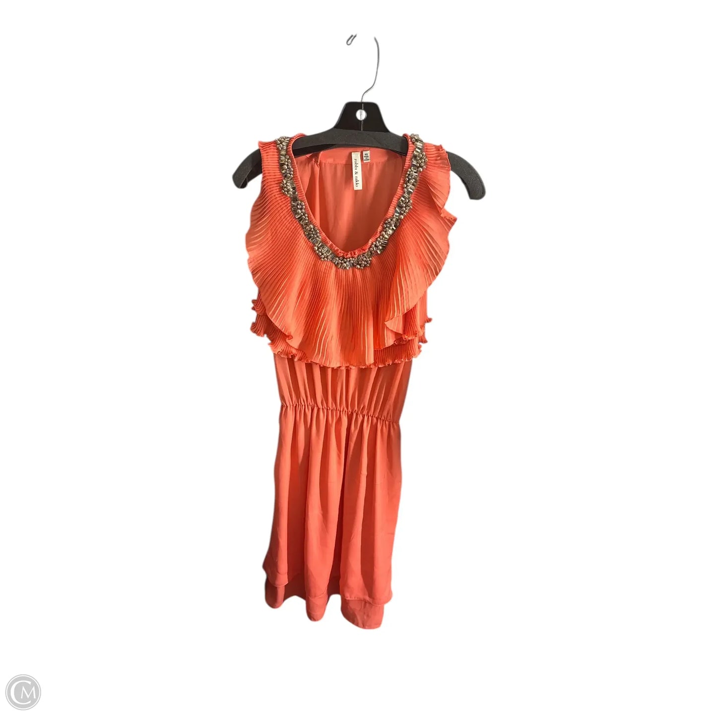 Dress Casual Midi By Clothes Mentor In Orange, Size: Xs