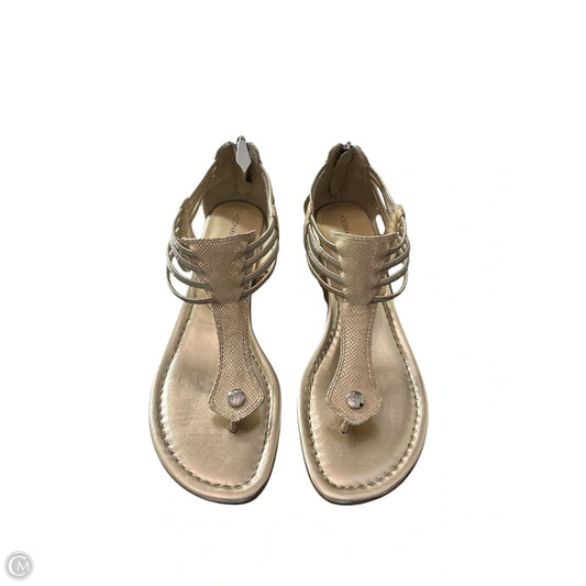 Sandals Heels Wedge By Donald Pliner In Gold, Size: 9