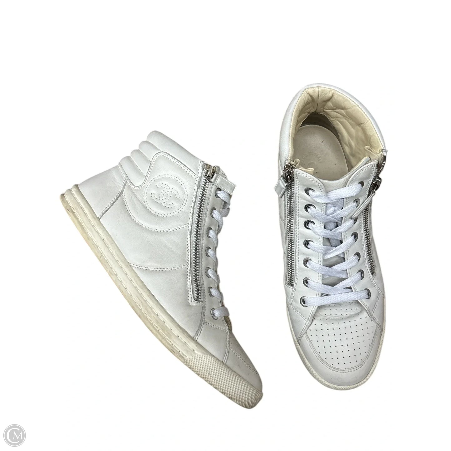 Shoes Luxury Designer By Chanel In White