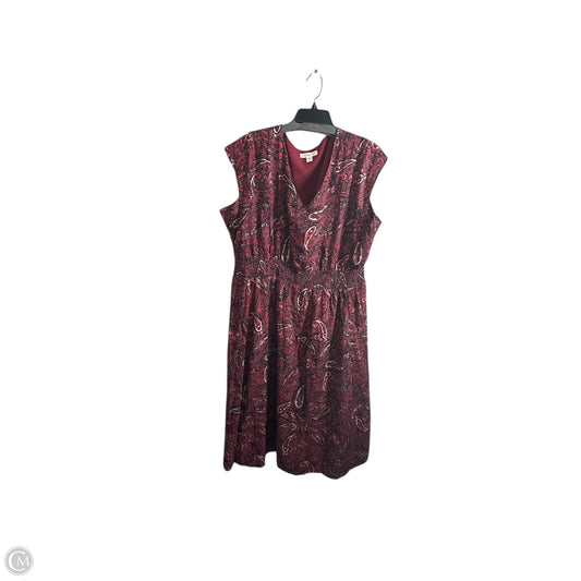 Dress Casual Midi By Coldwater Creek In Maroon, Size: 2x