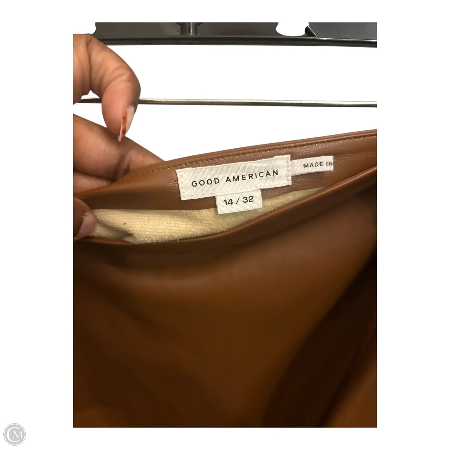 Skirt Mini & Short By Good American In Brown, Size: 14