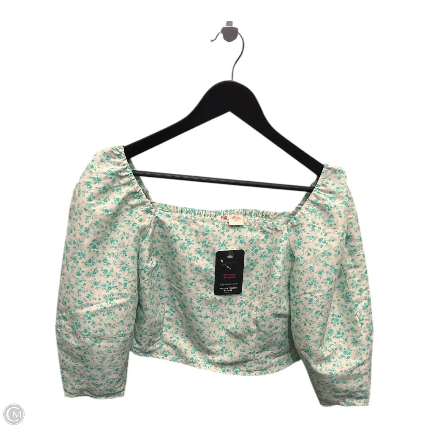 Top Short Sleeve Basic By Levis In Green, Size: M