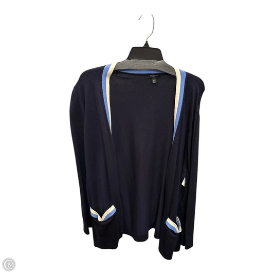 Sweater Cardigan By Talbots In Blue, Size: 2x