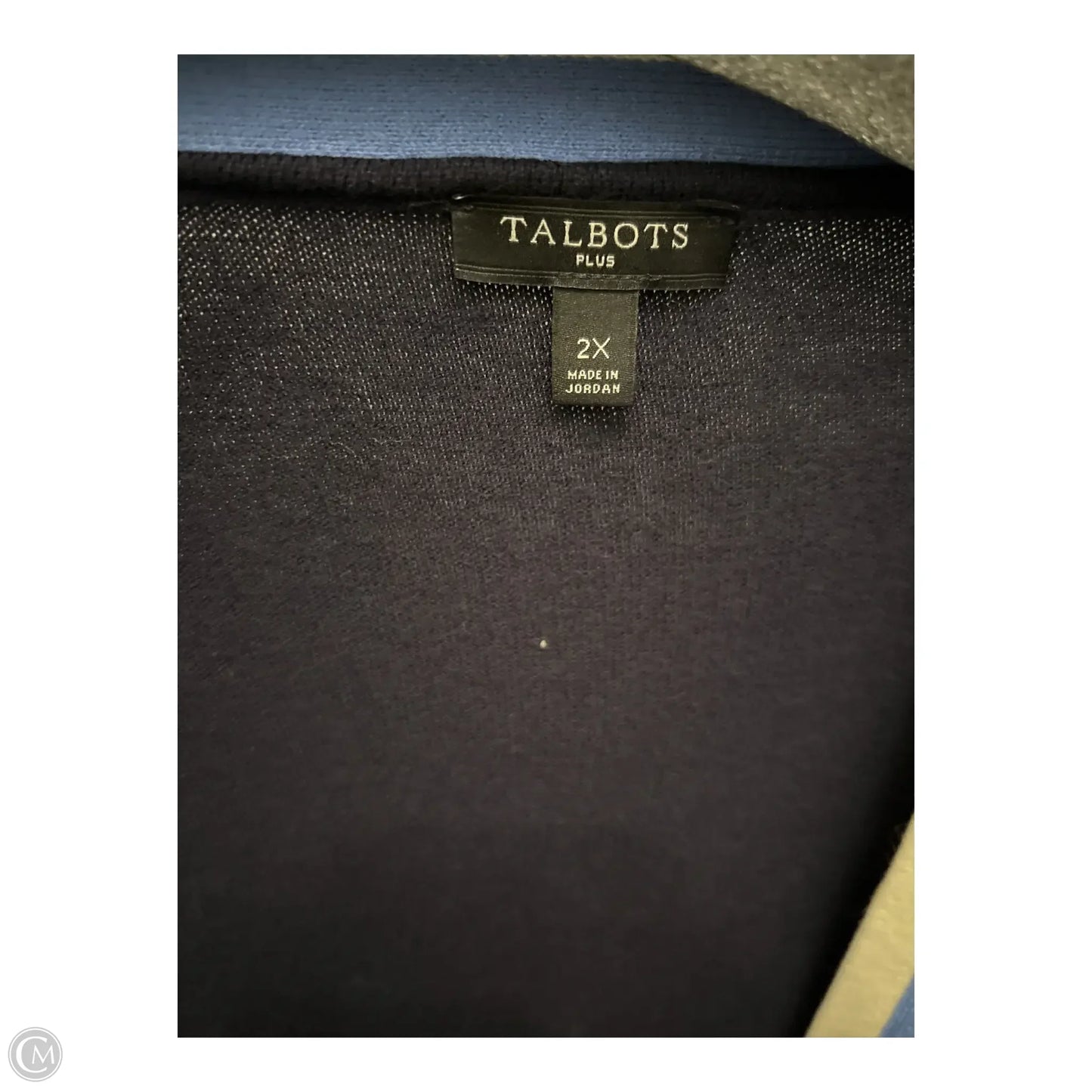 Sweater Cardigan By Talbots In Blue, Size: 2x