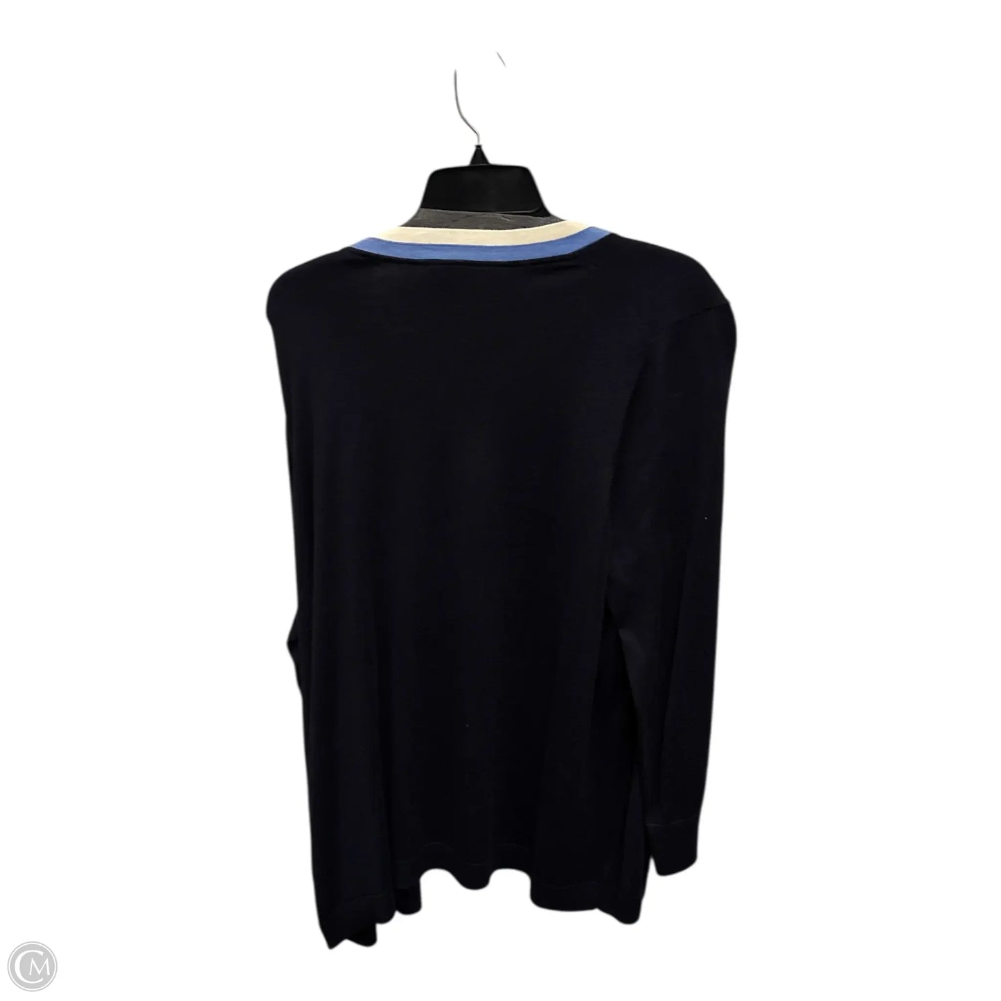 Sweater Cardigan By Talbots In Blue, Size: 2x