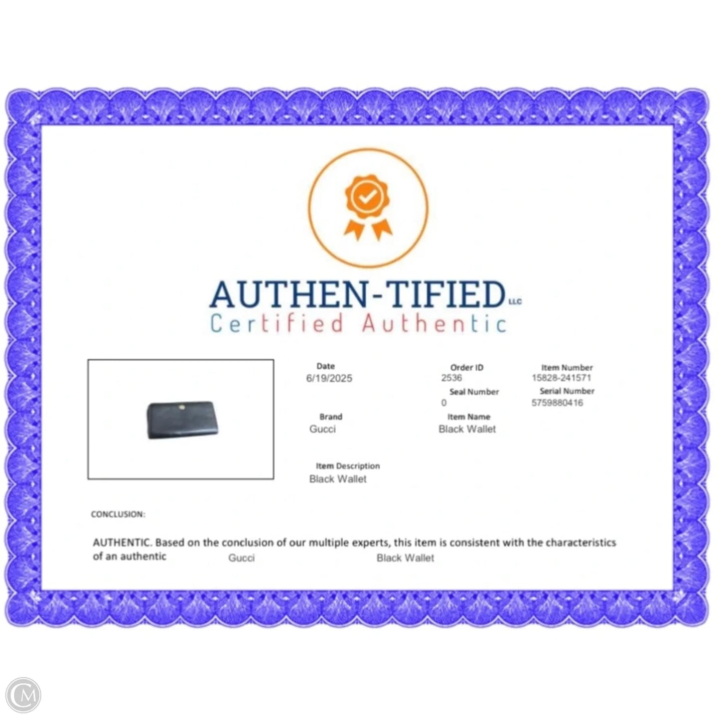 Wallet Luxury Designer By Gucci, Size: Large