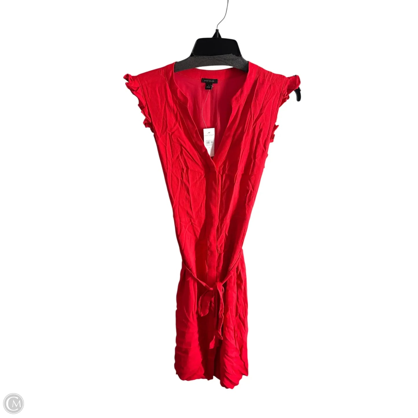 Dress Casual Midi By Ann Taylor In Red, Size: 8