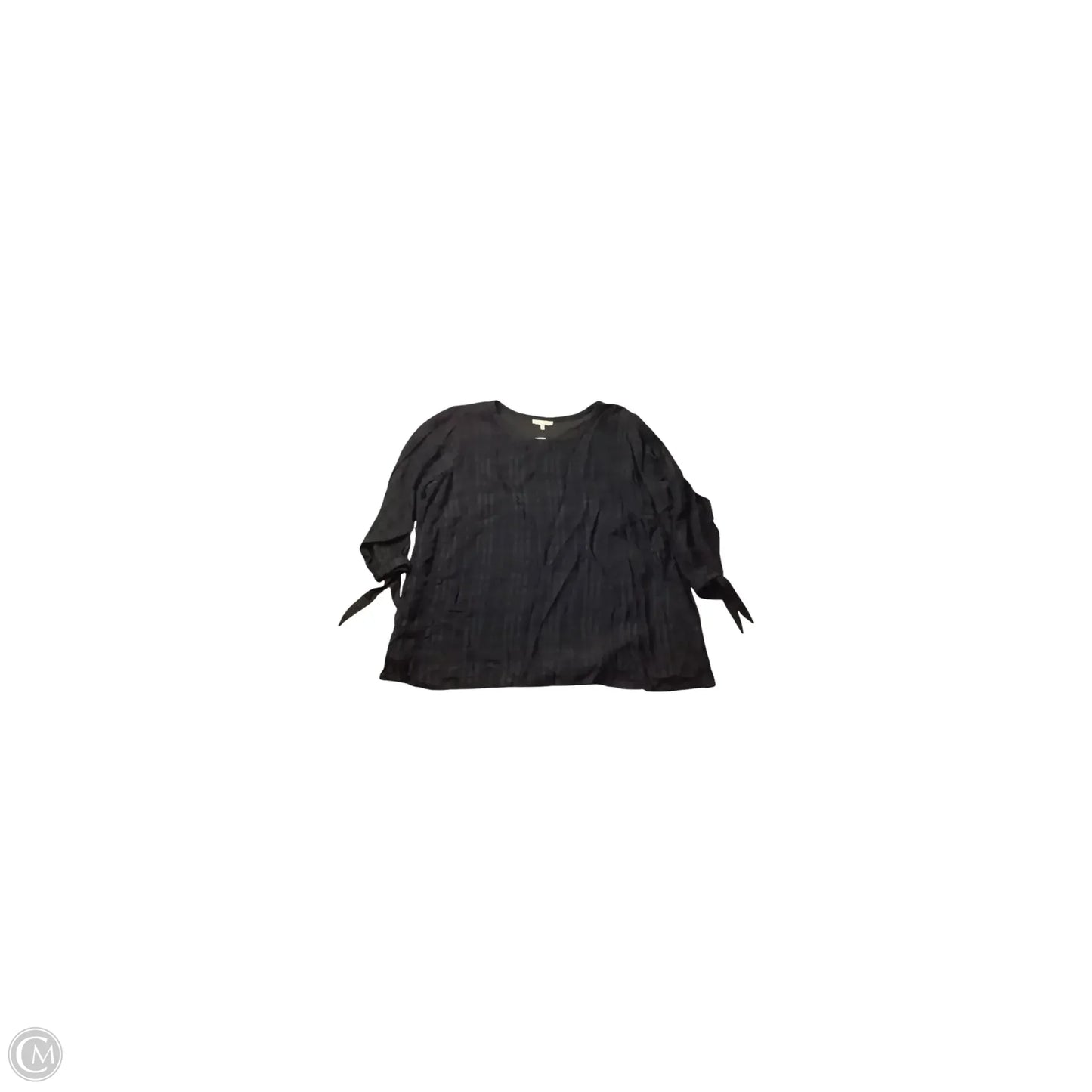 Top Long Sleeve Basic By Skies Are Blue In Black, Size: 3x