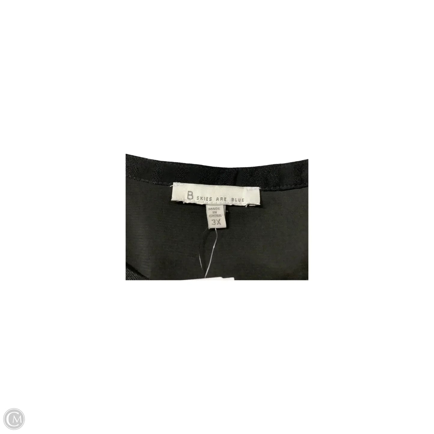 Top Long Sleeve Basic By Skies Are Blue In Black, Size: 3x