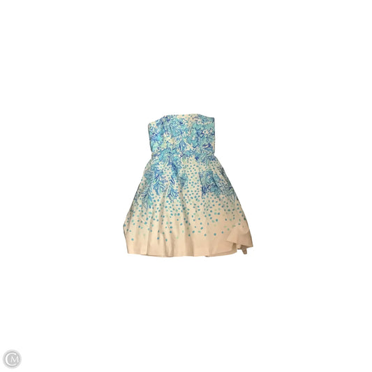 Dress Designer By Lilly Pulitzer In Blue & White, Size: 4