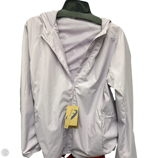 Jacket Windbreaker By Asics In Purple, Size: L