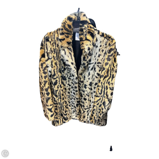 Jacket Faux Fur & Sherpa By Velvet By Graham & Spencer In Animal Print, Size: Xs