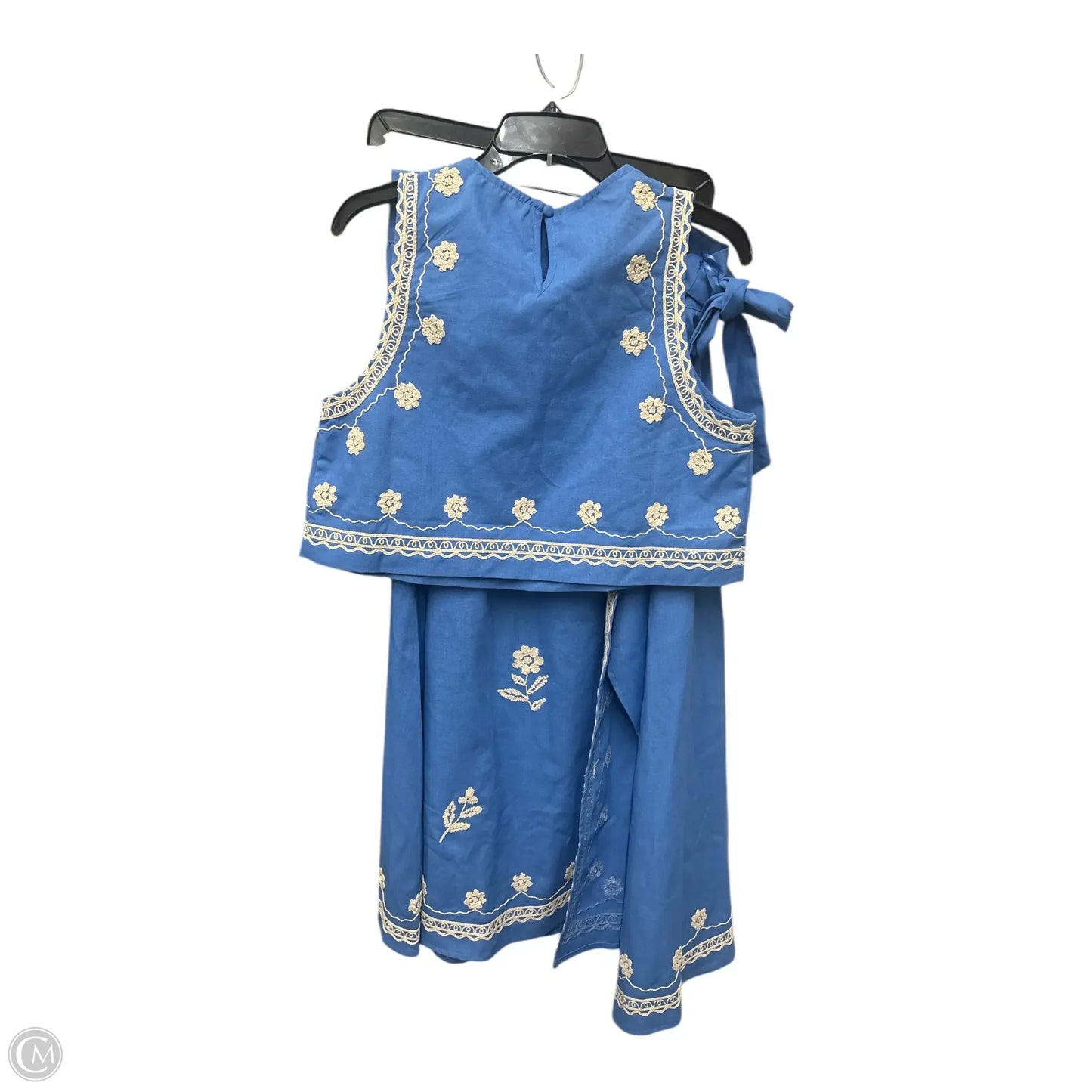 Skirt Set 2pc By Mable In Blue, Size: L