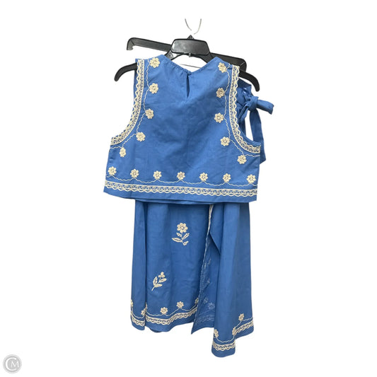 Skirt Set 2pc By Mable In Blue, Size: L