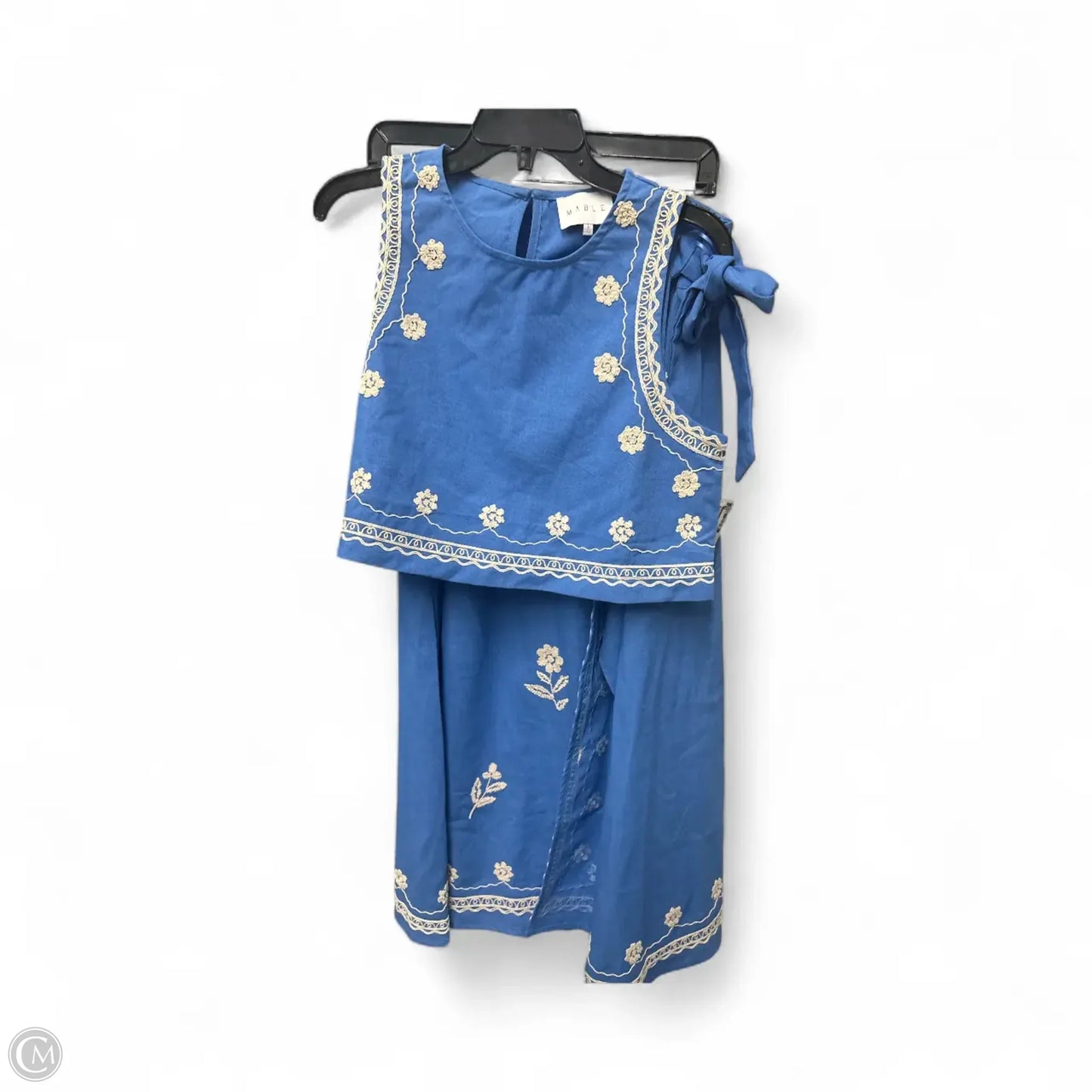 Skirt Set 2pc By Mable In Blue, Size: L