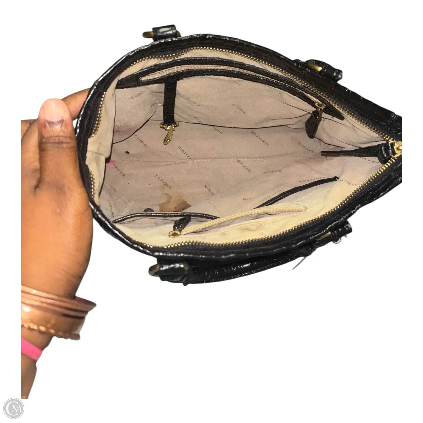 Handbag Designer By Brahmin, Size: Medium