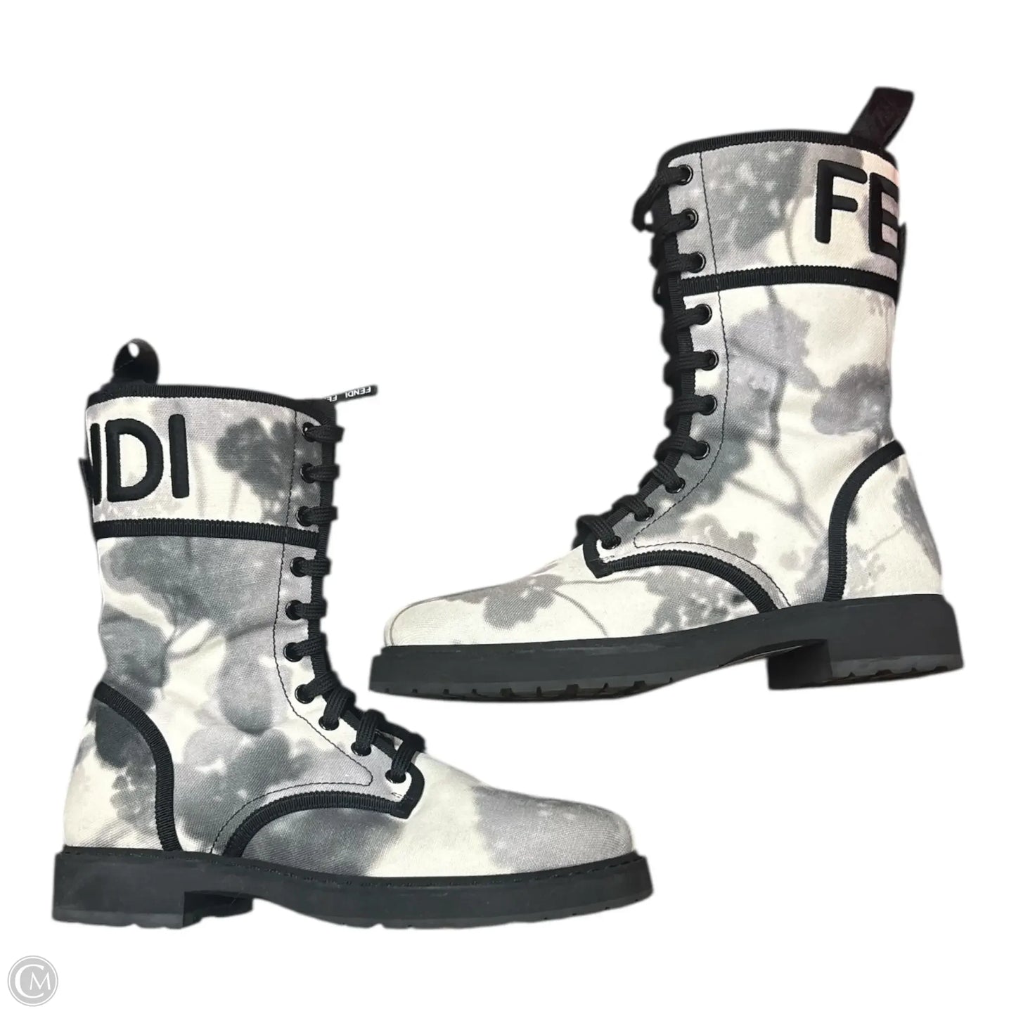 Boots Luxury Designer By Fendi In Tie Dye Print