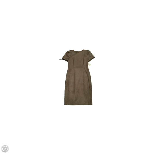 Dress Casual Midi By Calvin Klein In Taupe, Size: 8
