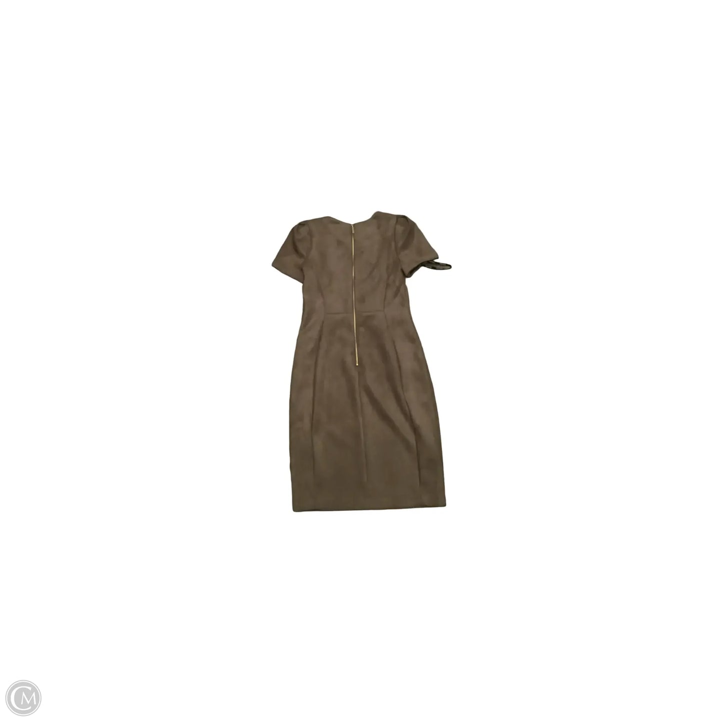 Dress Casual Midi By Calvin Klein In Taupe, Size: 8