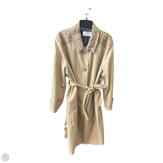 Jacket Designer By Coach In Tan, Size: Xl