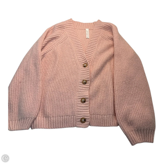 Sweater Cardigan By Cacique In Pink, Size: 14