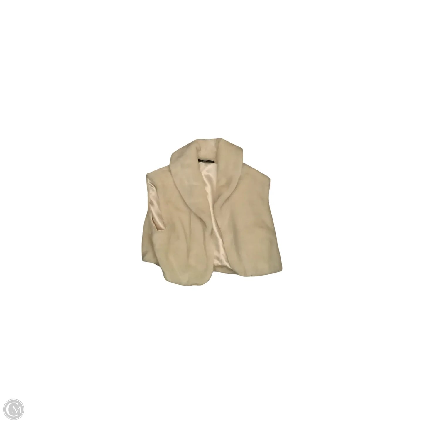 Vest Faux Fur & Sherpa By Alfani In Cream, Size: L