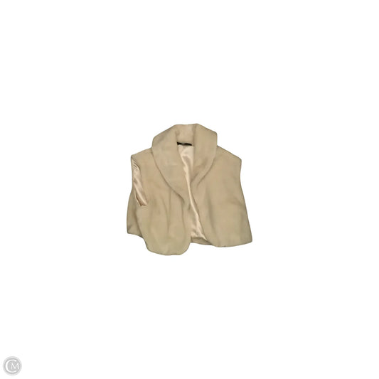Vest Faux Fur & Sherpa By Alfani In Cream, Size: L