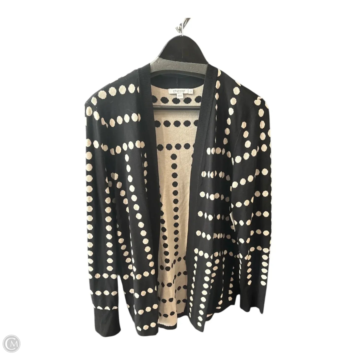 Cardigan By Chicos In Polkadot Pattern, Size: L