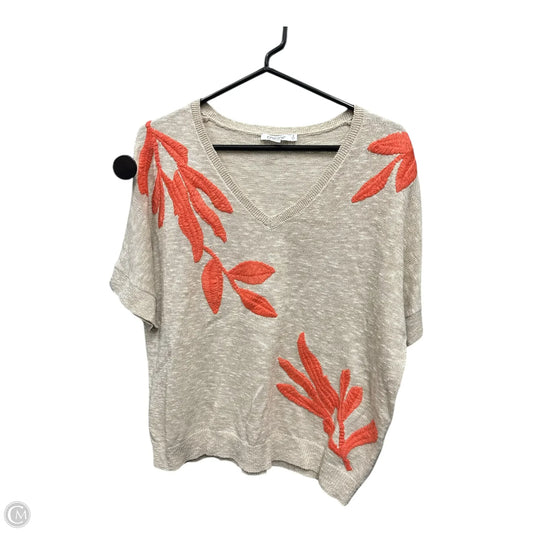 Top Short Sleeve Basic By Chicos In Tan, Size: L