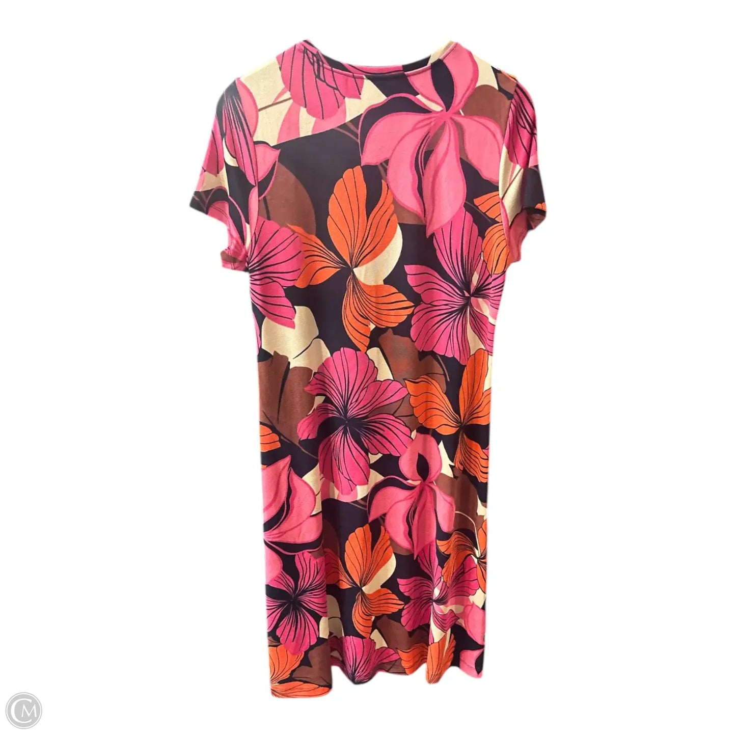 Dress Casual Midi By Chicos In Pink, Size: L