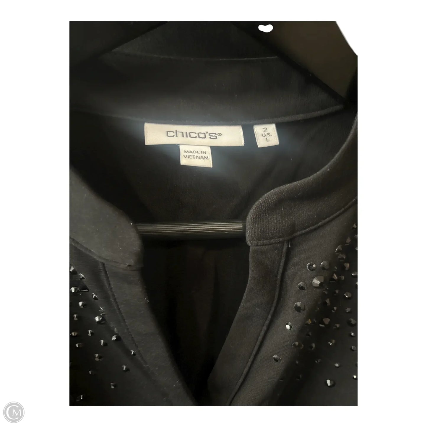 Top Long Sleeve Basic By Chicos In Black, Size: L