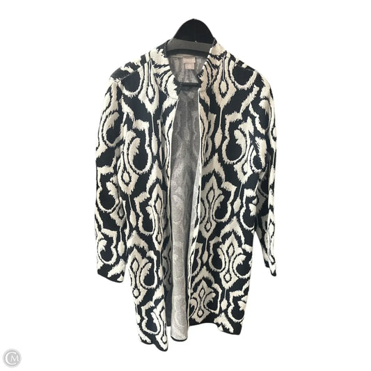 Cardigan By Chicos In Black & White, Size: L