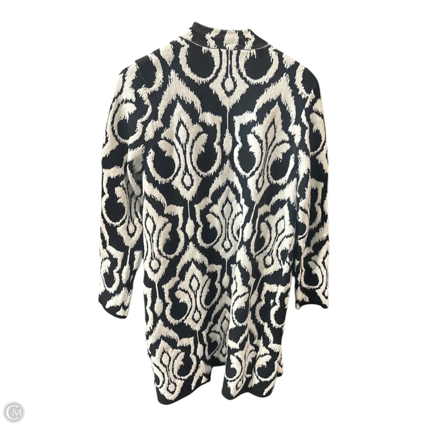 Cardigan By Chicos In Black & White, Size: L