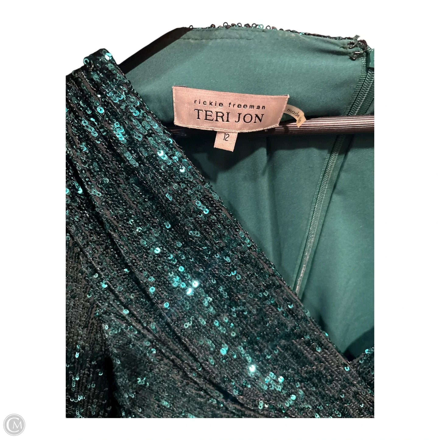 Dress Party Midi By Clothes Mentor In Green, Size: 12