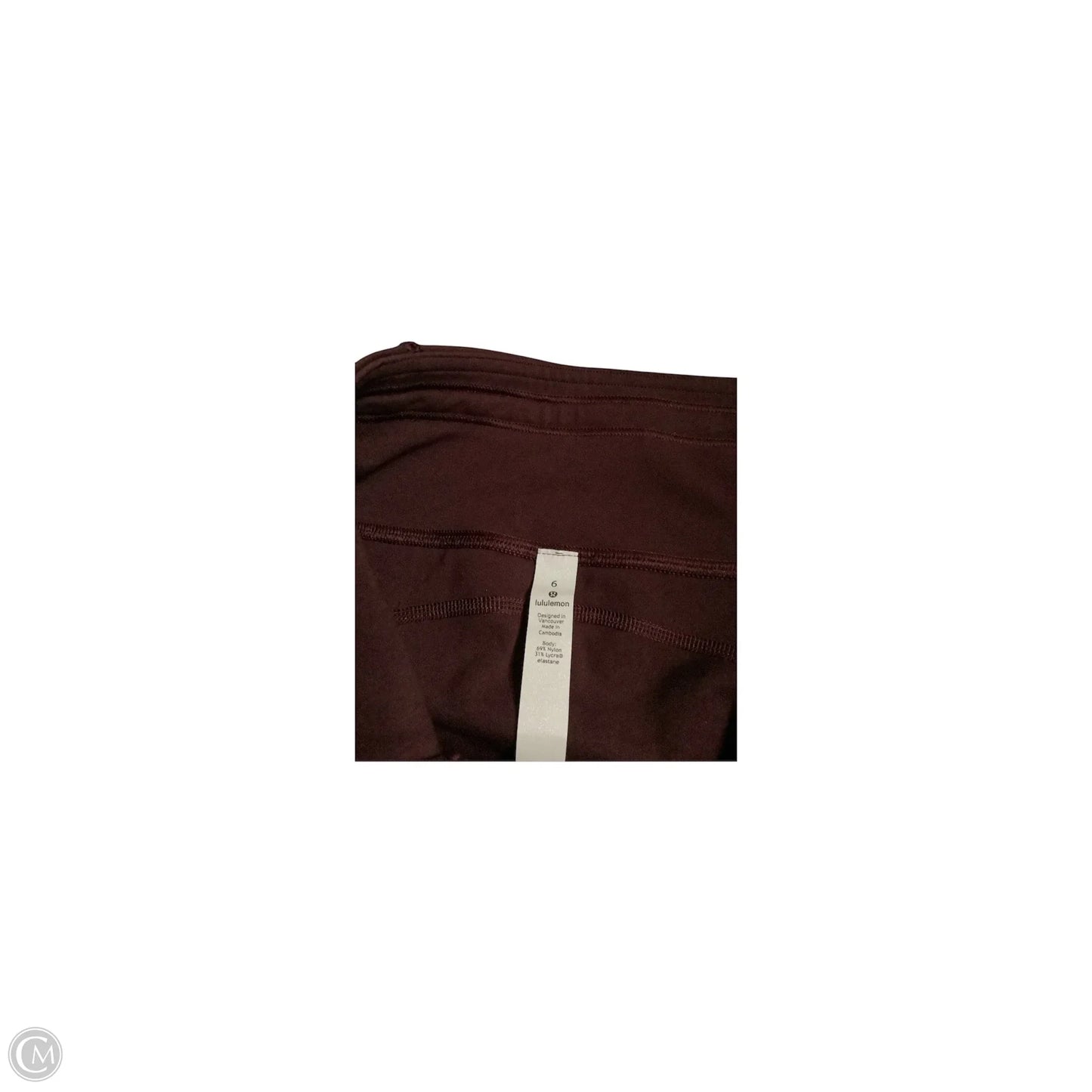 Athletic Leggings By Lululemon In Maroon, Size: 6