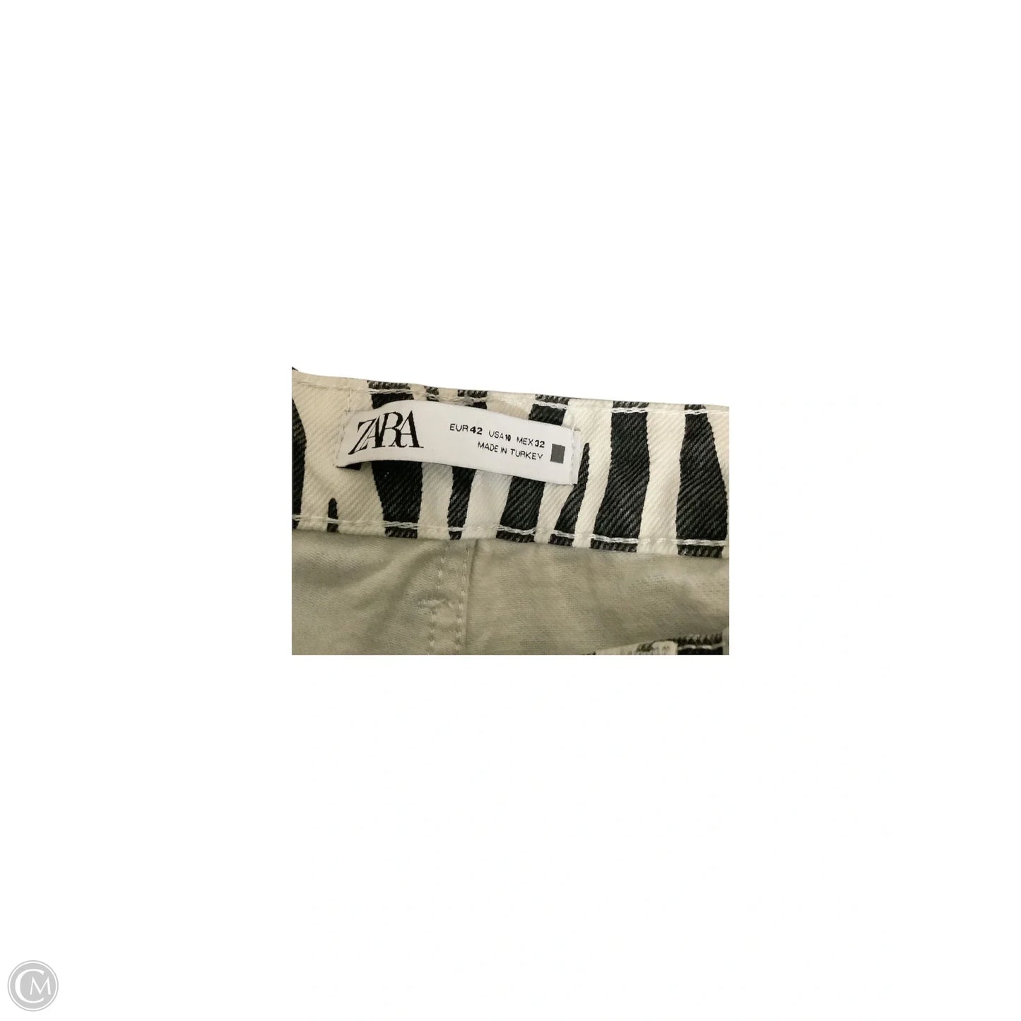 Jeans Skinny By Zara In Zebra Print, Size: 10