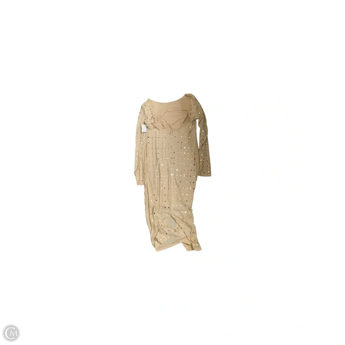 Dress Casual Midi By Fashion Nova In Tan, Size: L