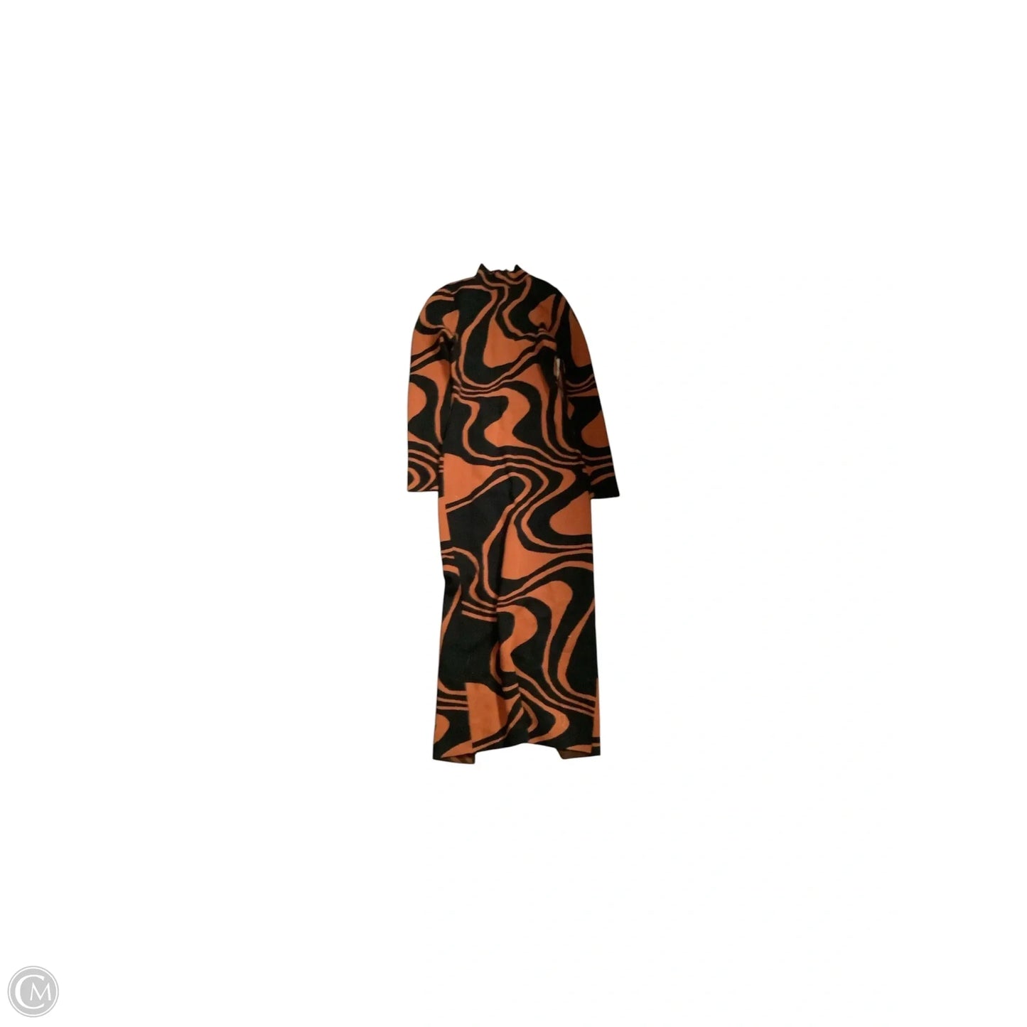 Dress Casual Maxi By Fashion Nova In Black & Orange, Size: L