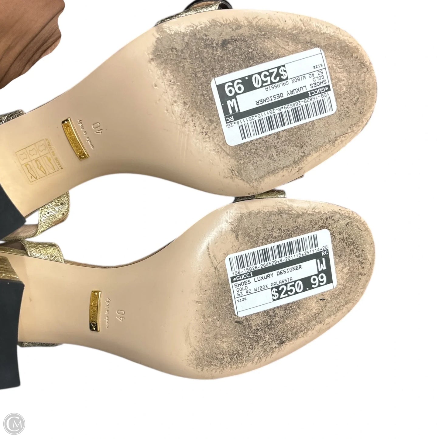 Shoes Luxury Designer By Gucci In Gold