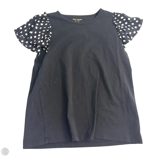 Top Short Sleeve Designer By Kate Spade In Black, Size: L