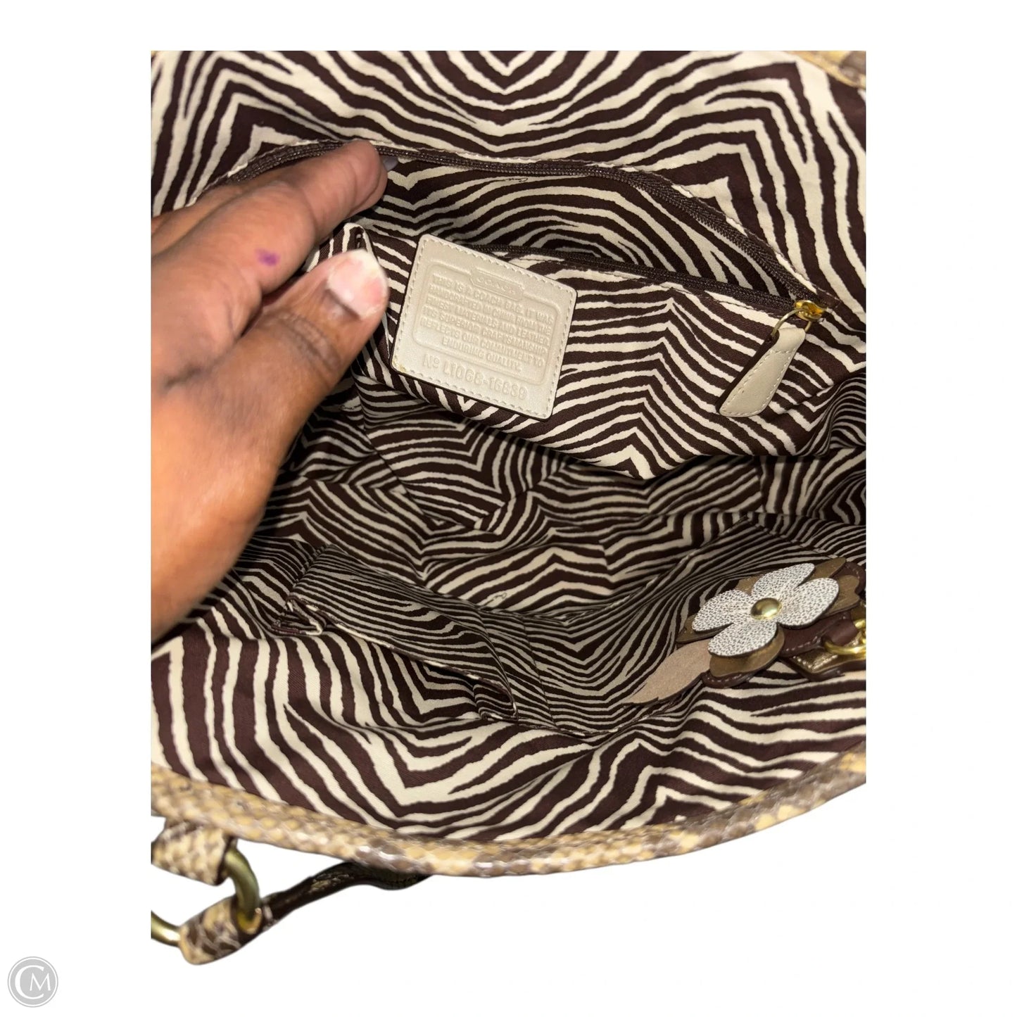 Handbag Designer By Coach, Size: Large