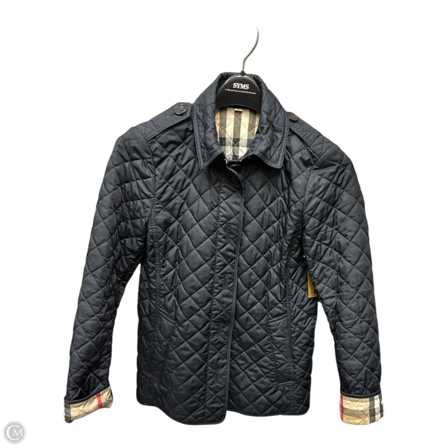Jacket Luxury Designer By Burberry In Navy, Size: Xs