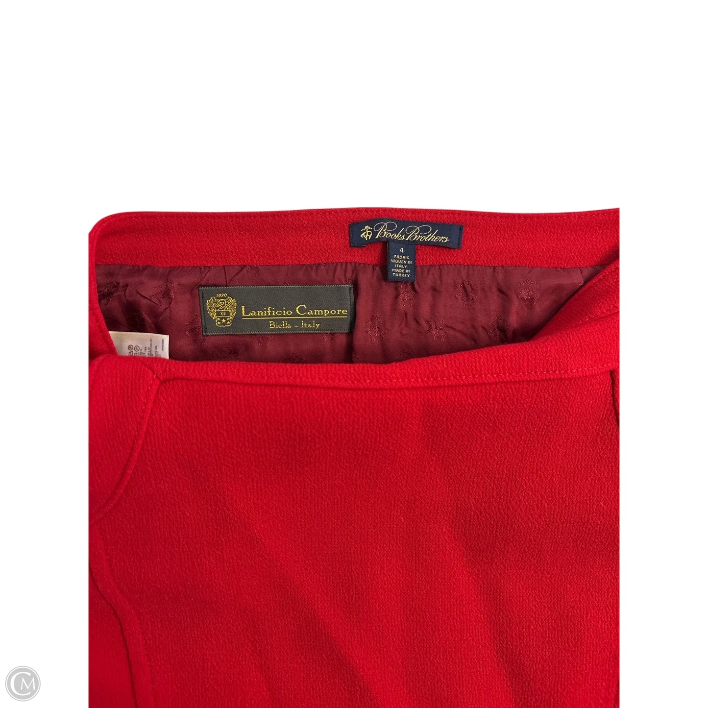 Skirt Midi By Brooks Brothers In Red, Size: 4