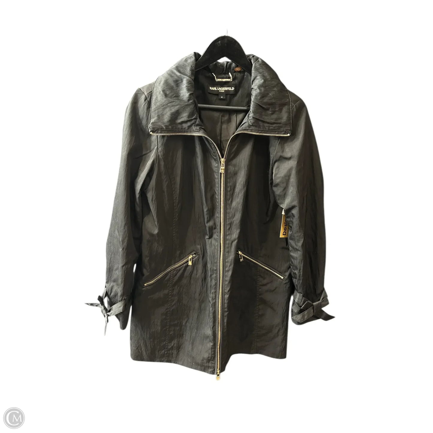 Jacket Designer By Karl Lagerfeld In Black, Size: M