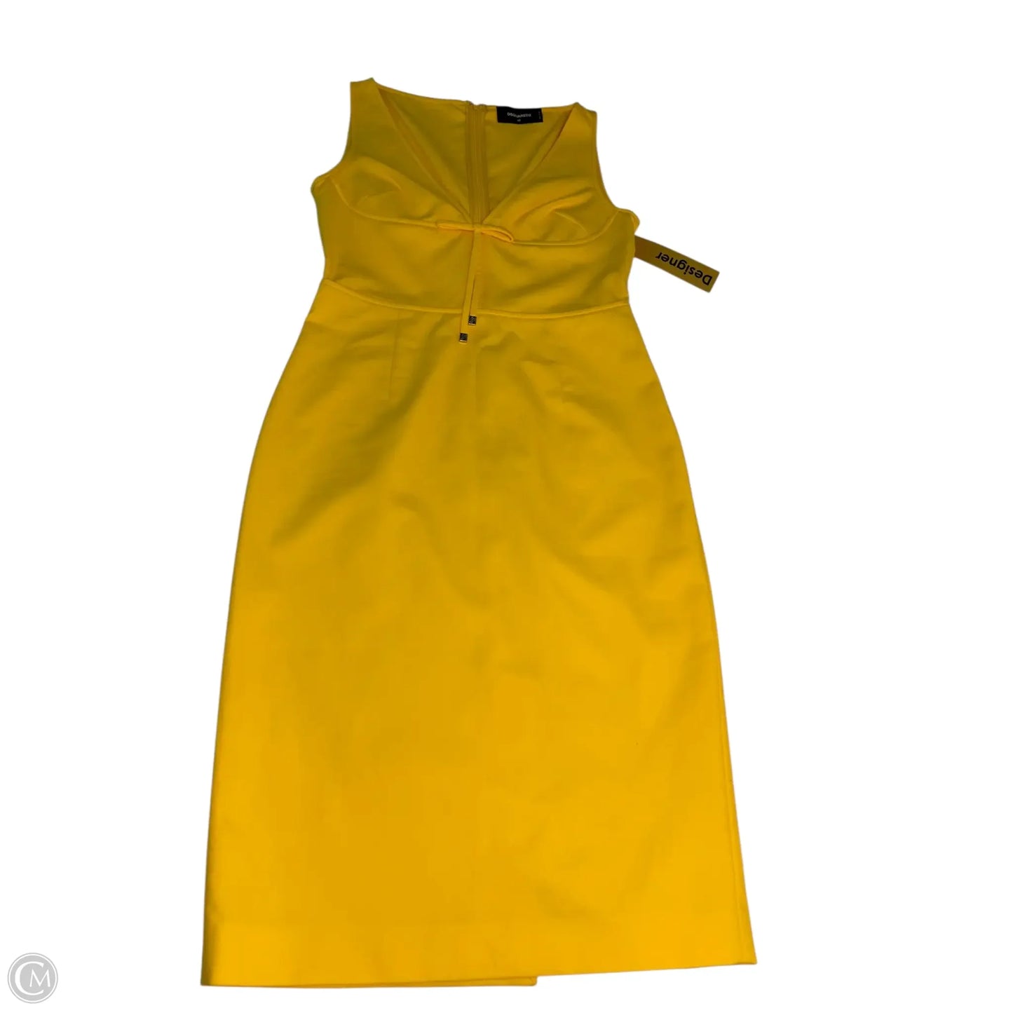 Dress Casual Midi By Clothes Mentor In Yellow, Size: L