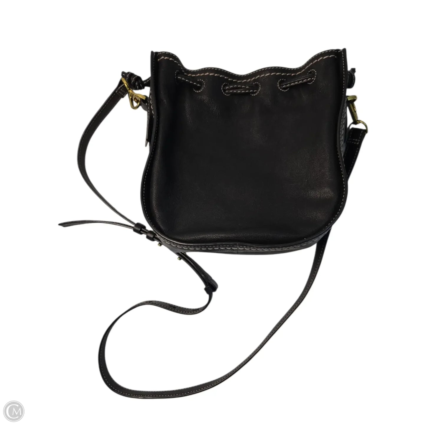 Handbag Leather By Fossil, Size: Medium