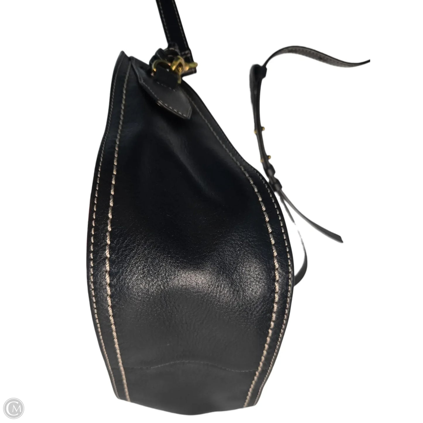 Handbag Leather By Fossil, Size: Medium