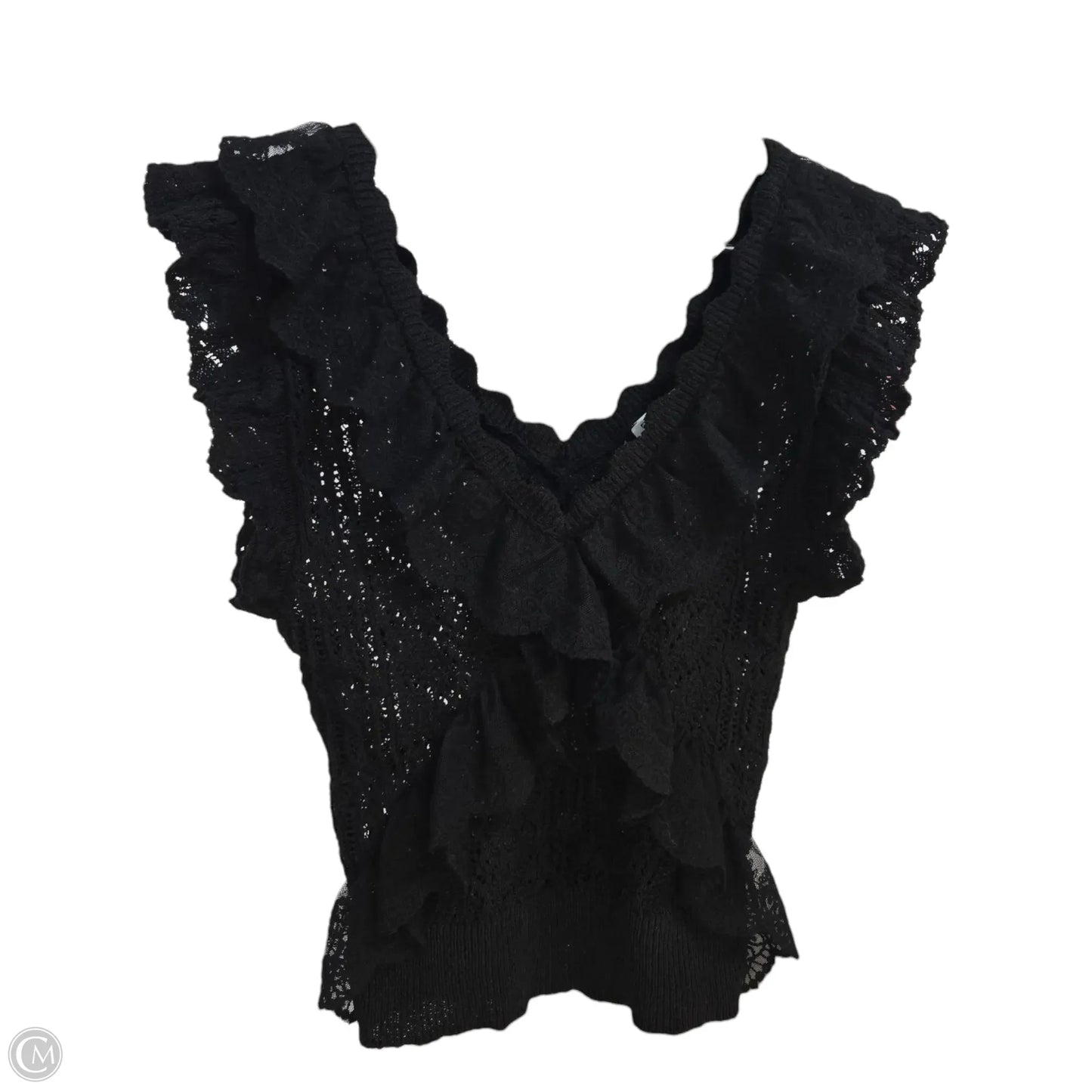 Top Sleeveless Basic By Zara In Black, Size: L