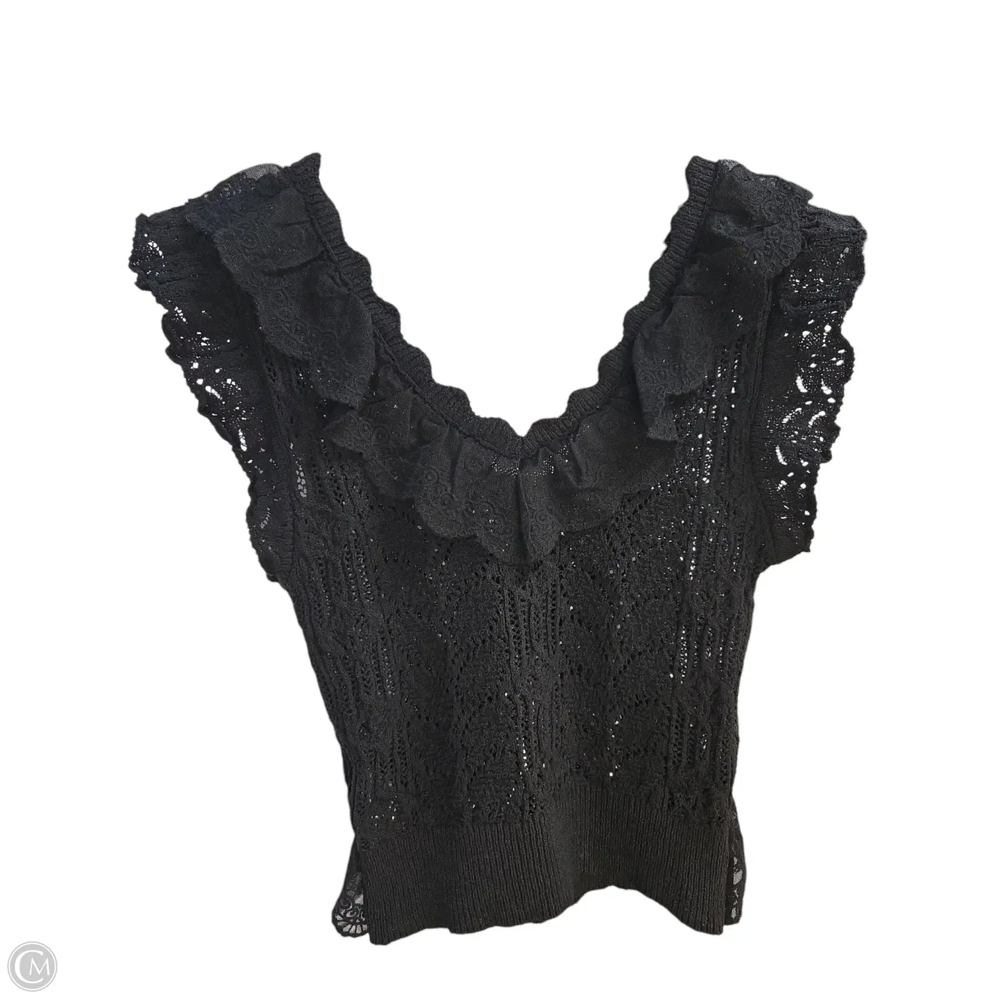 Top Sleeveless Basic By Zara In Black, Size: L