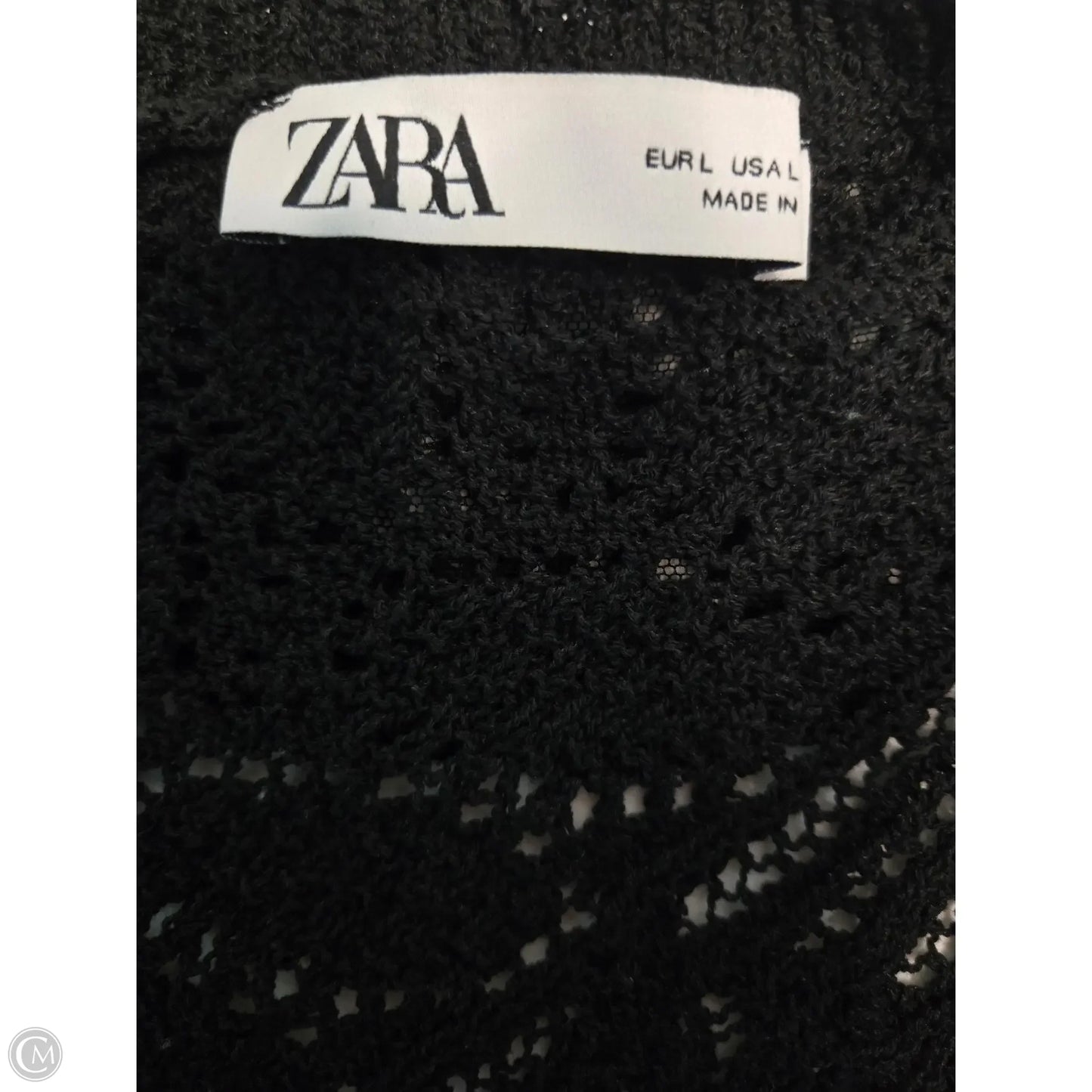 Top Sleeveless Basic By Zara In Black, Size: L